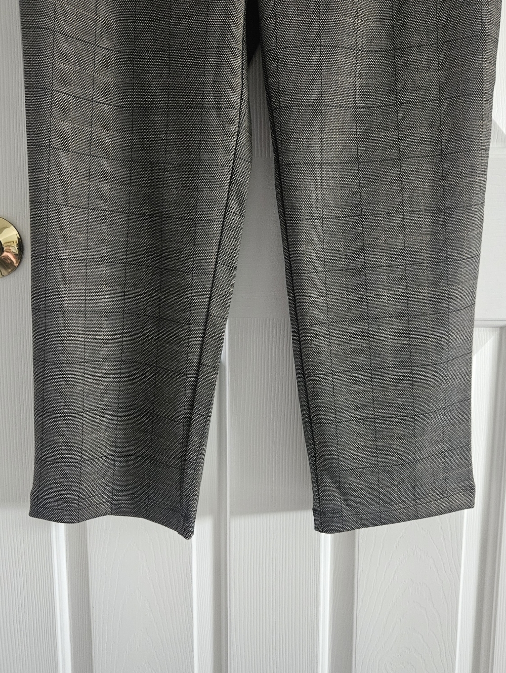 NWOT A New Day High Rise Brown Plaid Straight Leg Ankle Length Pull On Pants - Picture 4 of 10